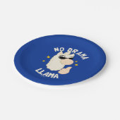 No Drama Llama Pappteller (Schrägansicht)