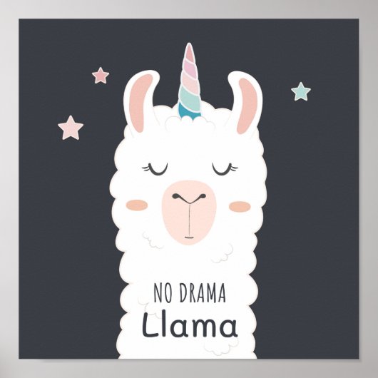 No Drama Llama Poster (Vorne)
