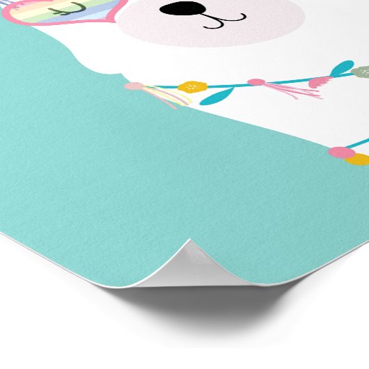 No Drama Llama Poster (Ecke)