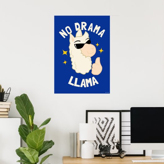 No Drama Llama Poster (Heimbüro)