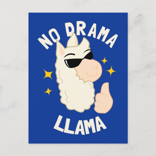 No Drama Llama Postkarte (Vorderseite)