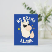 No Drama Llama Postkarte (Stehend Vorderseite)