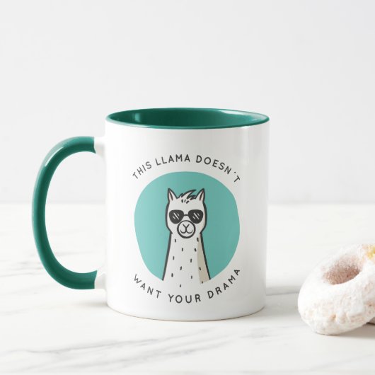 No Drama Llama Tasse (Mit Donut)