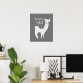 No Drama Llama Wall Art Illustration Poster (Heimbüro)