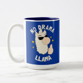 No Drama Llama Zweifarbige Tasse (Links)