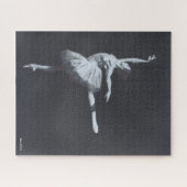 No Drama, Only Freedom, Black & White Ballerina Puzzle (Horizontal)