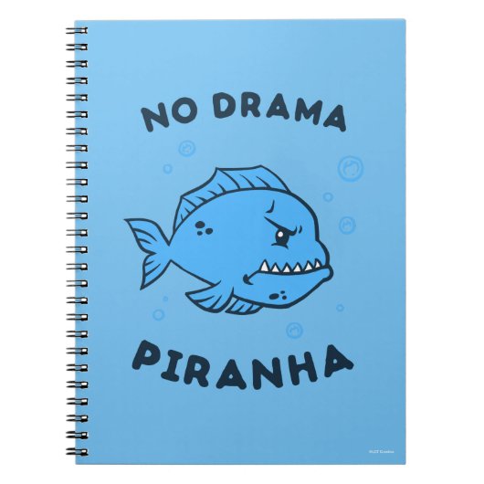 No Drama Piranha Notizblock (Vorderseite)