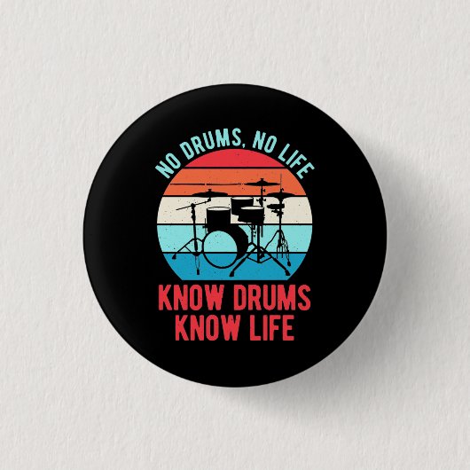 No Drums No Life Button (Vorderseite)