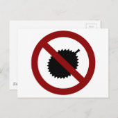 No Durian Postkarte (Vorne/Hinten)