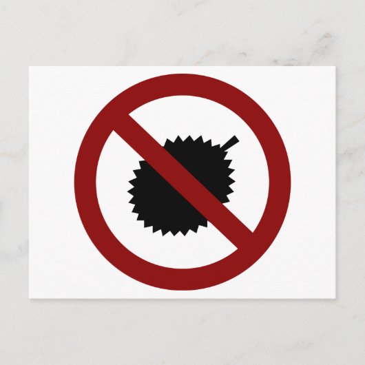 No Durian Postkarte (Vorderseite)
