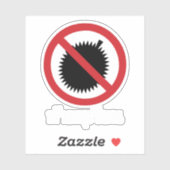 NO Durian ⚠ Thai Language Script ⚠ Aufkleber (Blatt)