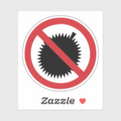 NO Durian Tropical Frucht ⚠ thailändischen Zeichen Aufkleber (Blatt)