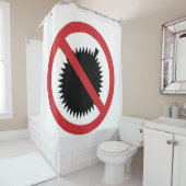 NO Durian Tropical Frucht ⚠ thailändischen Zeichen Duschvorhang (Beispiel)