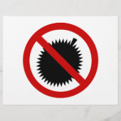 NO Durian Tropical Frucht ⚠ thailändischen Zeichen Flyer (Hinten)