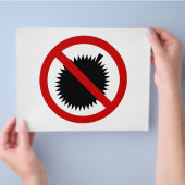 NO Durian Tropical Frucht ⚠ thailändischen Zeichen Flyer (Hand)