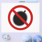 NO Durian Tropical Frucht ⚠ thailändischen Zeichen Flyer (Einzeln)