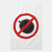 NO Durian Tropical Frucht ⚠ thailändischen Zeichen Handtuch (Vertikal)