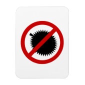 NO Durian Tropical Frucht ⚠ thailändischen Zeichen Magnet (Vertikal)