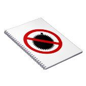 NO Durian Tropical Frucht ⚠ thailändischen Zeichen Notizblock (Rechte Seite)