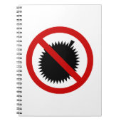 NO Durian Tropical Frucht ⚠ thailändischen Zeichen Notizblock (Vorderseite)