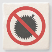 NO Durian Tropical Frucht ⚠ thailändischen Zeichen Steinuntersetzer (Vorderseite)