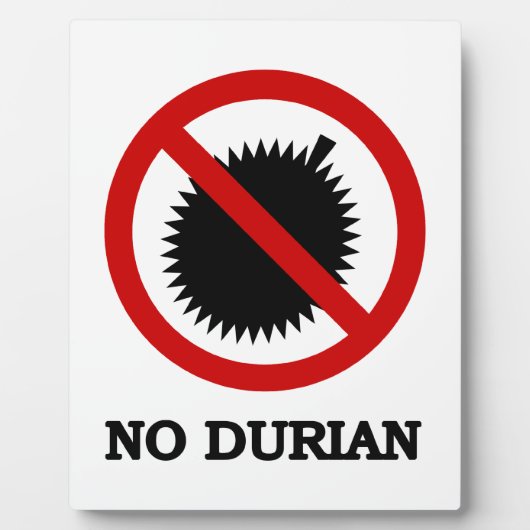 NO Durian Tropical Fruchtzeichen Fotoplatte (Vorderseite)