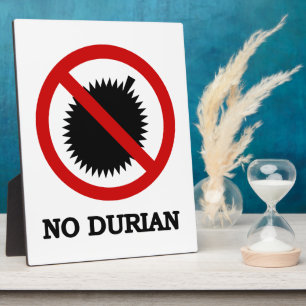 NO Durian Tropical Fruchtzeichen Fotoplatte