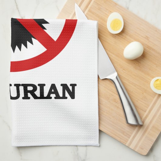 NO Durian Tropical Fruchtzeichen Geschirrtuch (Viertel Falte)