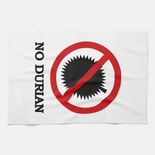 NO Durian Tropical Fruchtzeichen Geschirrtuch (Horizontal)