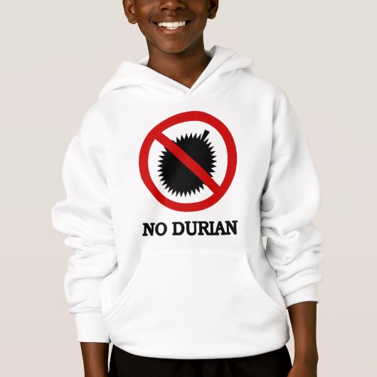 NO Durian Tropical Fruchtzeichen Hoodie (Vorderseite)
