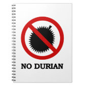 NO Durian Tropical Fruchtzeichen Notizblock (Vorderseite)