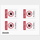 No Durians (2) Zeichen, Singapur Rechteckiger Aufkleber (Blatt)