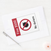 No Durians (2) Zeichen, Singapur Rechteckiger Aufkleber (Umschlag)