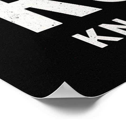 No Easy Rounds MMA Motivation Poster (Ecke)