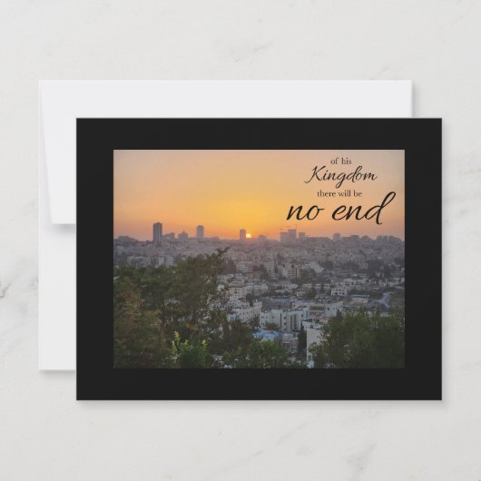 No End to His Kingdom Flat Note Card Mitteilungskarte (Vorderseite)