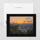 No End to His Kingdom Flat Note Card Mitteilungskarte (Vorne/Hinten)