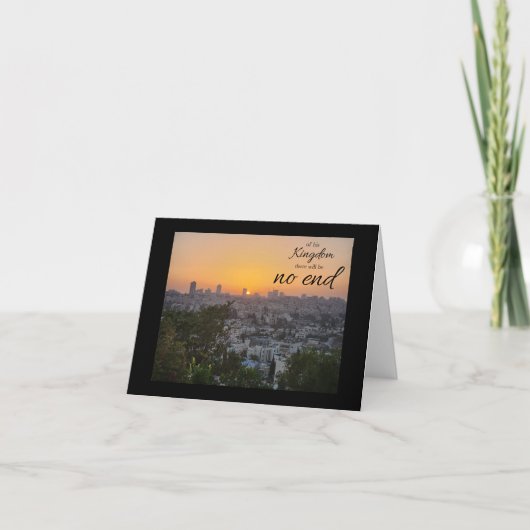 No End to His Kingdom Folded Note Card (Vorderseite)