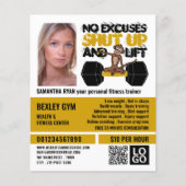 No Entschuldigung Monkey, Personal Trainer, Gym Ad Flyer (Vorne)