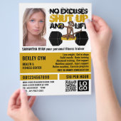 No Entschuldigung Monkey, Personal Trainer, Gym Ad Flyer (Hand)