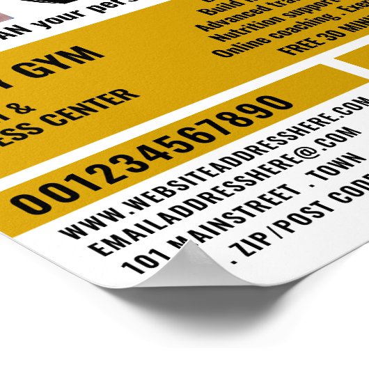 No Entschuldigung Monkey, Personal Trainer, Gym Ad Poster (Ecke)