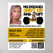 No Entschuldigung Monkey, Personal Trainer, Gym Ad Poster (Vorne)
