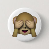 No Evil Monkey - Emoji Button (Vorderseite)