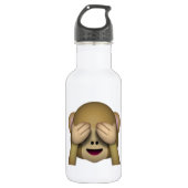 No Evil Monkey - Emoji Edelstahlflasche (Vorderseite)