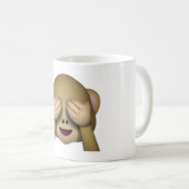 No Evil Monkey - Emoji Kaffeetasse (VorderseiteRechts)