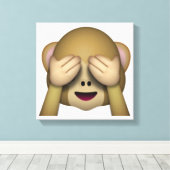 No Evil Monkey - Emoji Leinwanddruck (Insitu (Holzboden))