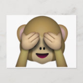 No Evil Monkey - Emoji Postkarte (Vorderseite)