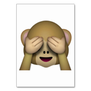 No Evil Monkey - Emoji Tischnummer