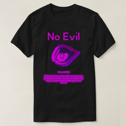 No Evil - Purple Passion -  T-Shirt (Design vorne)