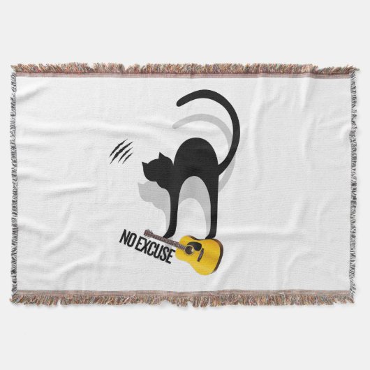 No Excuse Cat per throw blanket Decke (Vorderseite)