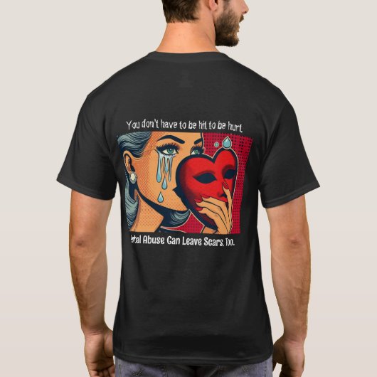 "No Excuse for Abuse" Verbal Abuse Awareness T-Shirt (Rückseite)